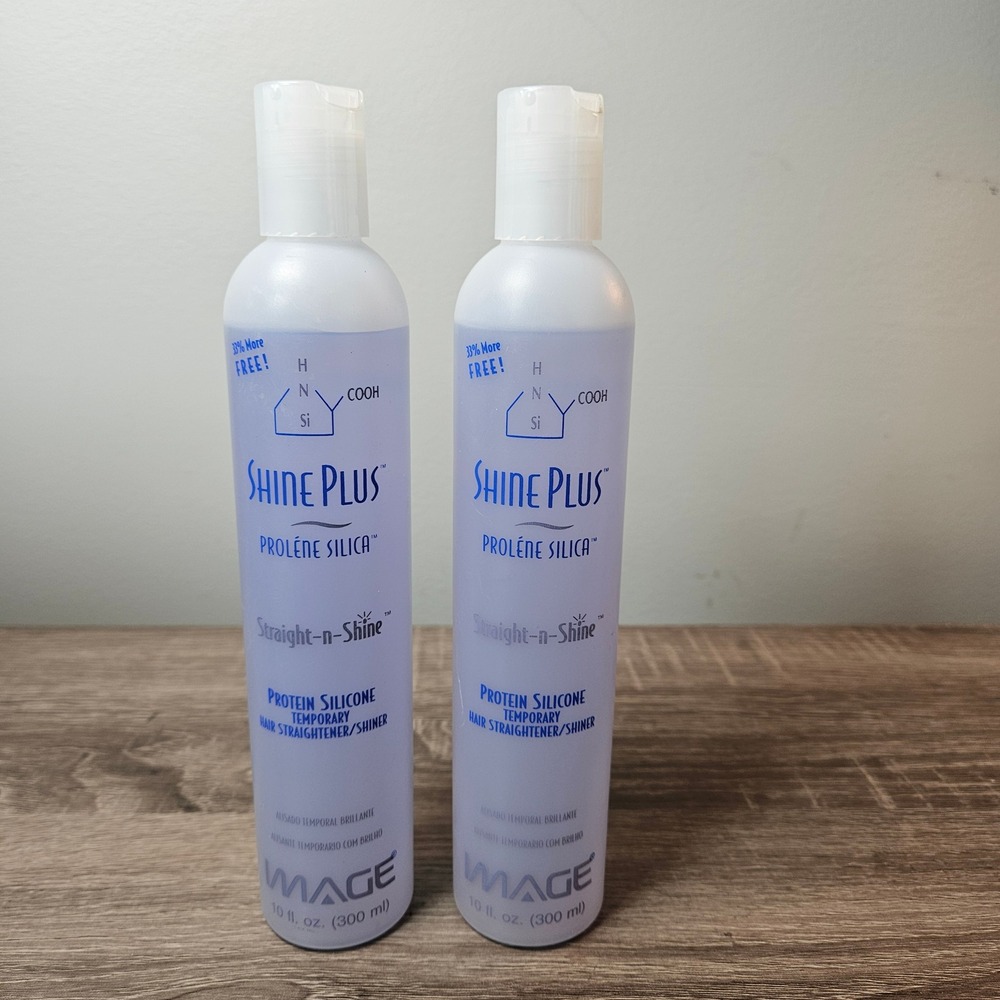 2pk Image Shine Plus Prolene Silica Straight-n-Shine Hair Straightener 10oz Each